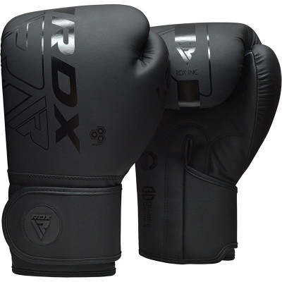 Боксерские перчатки RDX F6 6 oz, черный матовый