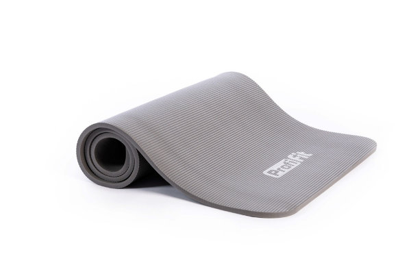 Коврик для фитнеса PROFI-FIT ,12 мм,СОФТ ЛАЙН (серый)