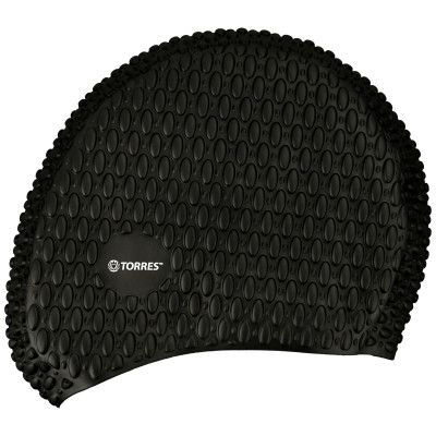 Шапочка для плавания TORRES Bobbles, SW-12204BK, черный, силикон