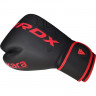 Перчатки тренировочные RDX F6 6oz черный, красный матовый Перчатки тренировочные RDX F6 6oz черный, красный матовый