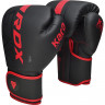 Перчатки тренировочные RDX F6 6oz черный, красный матовый Перчатки тренировочные RDX F6 6oz черный, красный матовый