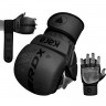 Перчатки тренировочные RDX Grappling Shooter F6 Plus S/M черный матовый