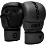 Перчатки тренировочные RDX Grappling Shooter F6 Plus S/M черный матовый