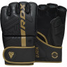Перчатки тренировочные RDX Grappling F6 M, черный, золотой матовый