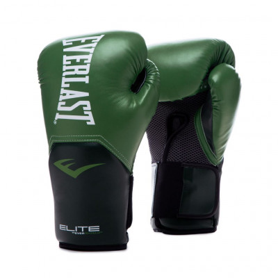 Перчатки тренировочные Everlast Elite ProStyle 10oz зеленые
