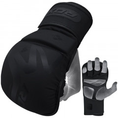 Перчатки тренировочные RDX Grappling Shooter T-15 S, черный матовый