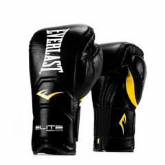Перчатки тренировочные на липучке Everlast  Elite Pro 18oz черные