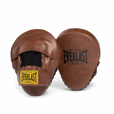 Боксерские лапы Everlast 1910 PU коричневые