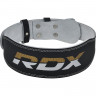 Пояс для тяжелой атлетики RDX 4" Leather 2XL, черный,золотой