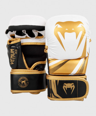 Перчатки для ММА Venum Sparring Gloves Challenger 3.0 M белый, черный, золотой