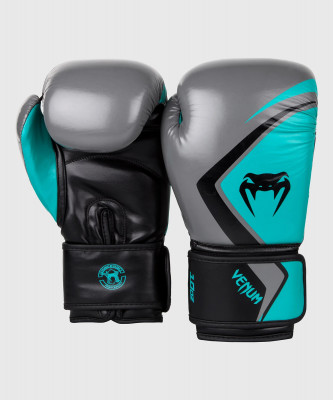 Боксерские перчатки Venum Contender 2.0 8oz серый, бирюзовый