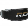 Пояс для тяжелой атлетики RDX 4" Leather XL черный/золотой