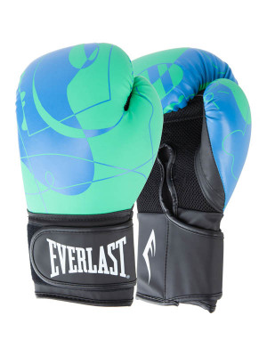 Перчатки тренировочные Everlast Spark 16oz синий/зеленый