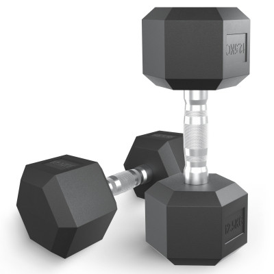 Гантель гексагональная UNIX Fit обрезиненная 12,5 кг, 1шт