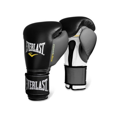 Перчатки тренировочные Everlast Powerlock 14oz черные/серые