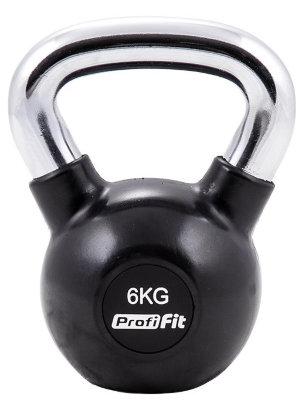 Гиря обрезиненная с хромированной ручкой PROFI-FIT, 6 кг