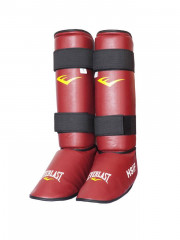 Защита голени и стопы для рукопашного боя Everlast HSIF PU L красный
