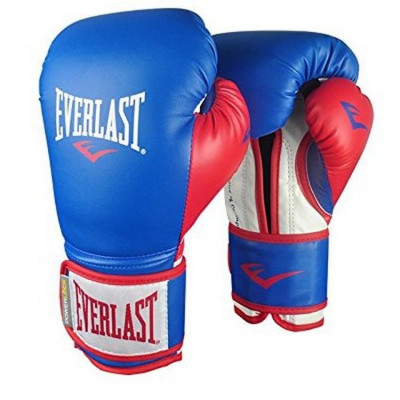 Перчатки тренировочные Everlast Powerlock PU 10oz синие/красные