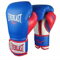 Перчатки тренировочные Everlast Powerlock PU 12oz синие/красные