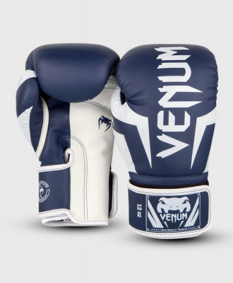 Боксерские перчатки Venum Elite 12oz синий, белый