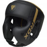 Боксерский шлем RDX F6 L черный/золотой матовый