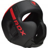 Боксерский шлем RDX F6 L черный/красный мат