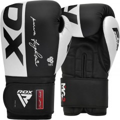 Боксерские перчатки RDX F4 12oz черный/белый