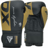 Боксерские перчатки RDX F4 14oz золотой/черный Боксерские перчатки RDX F4 14oz золотой/черный