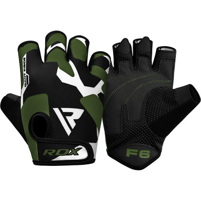 Спортивные перчатки RDX SUMBLIMATION F6 S черный, зелый
