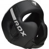 Боксерский шлем RDX F6 S черный/белый матовый