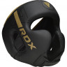 Боксерский шлем RDX F6 S черный/золотой матовый
