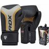 Боксерские перчатки RDX AURA PLUS T-17, 14oz, черный, золотой