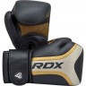 Боксерские перчатки RDX AURA PLUS T-17, 14oz, черный, золотой