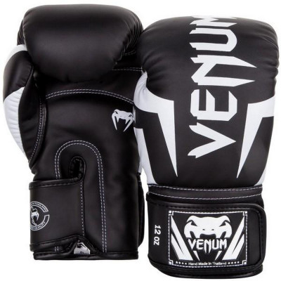 Боксерские перчатки Venum Elite 14oz черный, белый