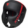 Боксерский шлем RDX F6 XL черный/красный мат