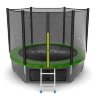 Батут EVO JUMP External 8ft (Green) + Lower net. с внешней сеткой и лестницей, диаметр 8ft (зеленый) + нижняя сеть