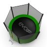 Батут EVO JUMP External 8ft (Green) + Lower net. с внешней сеткой и лестницей, диаметр 8ft (зеленый) + нижняя сеть