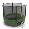 Батут EVO JUMP External 8ft (Green) + Lower net. с внешней сеткой и лестницей, диаметр 8ft (зеленый) + нижняя сеть