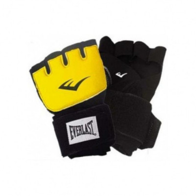 Перчатки для MMA гелевые с бинтом (150 см) Everlast Duster Evergel LXL желтые