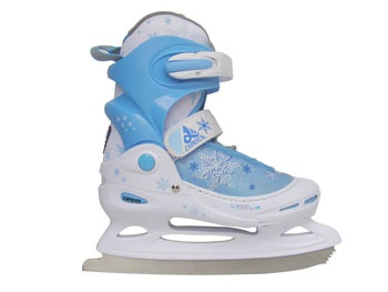 Коньки ледовые раздвижные PW-211F blue,  р.38-41 (голубой)