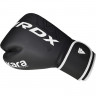 Боксерские перчатки RDX F6 6oz черный/белый матовый Боксерские перчатки RDX F6 6oz черный/белый матовый
