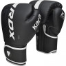 Боксерские перчатки RDX F6 6oz черный/белый матовый Боксерские перчатки RDX F6 6oz черный/белый матовый