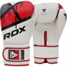 Боксерские перчатки RDX F7 10oz белый/красный
