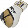 Боксерские перчатки RDX F7 12oz белый/золотой Боксерские перчатки RDX F7 12oz белый/золотой