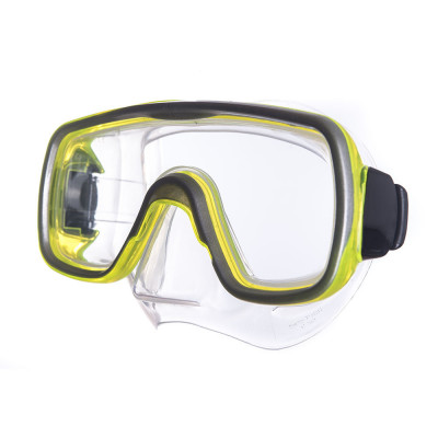 Маска для плавания Salvas Geo Md Mask CA140S1GYSTH, закаленное стекло, силикон, р. Medium, желтый