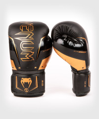 Боксерские перчатки Venum Elite Evo 12oz черный, бронзовый