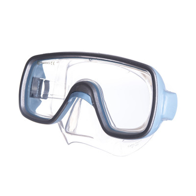 Маска для плавания Salvas Geo Md Mask CA140S1QYSTH, закаленное стекло, силикон, р. Medium, голубой