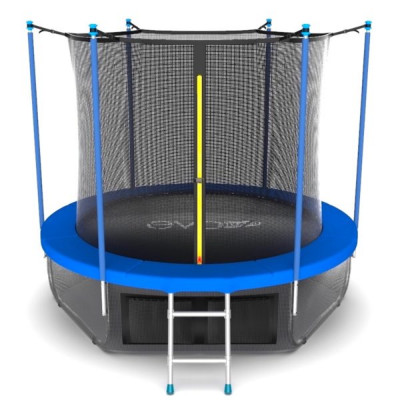 Батут с внутренней сеткой и лестницей, EVO JUMP Internal 6ft (Sky) + нижняя сеть