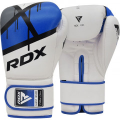 Боксерские перчатки RDX F7 12oz белый/синий