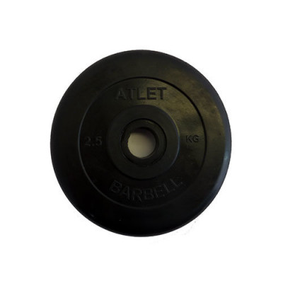 Диски обрезиненные MB ATLET 2.5кг, d-26, 2 шт, черный